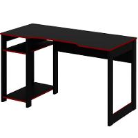 Mesa Para Computador Gamer Espaço Para 2 Monitores E Cpu Preto/vermelho - 10