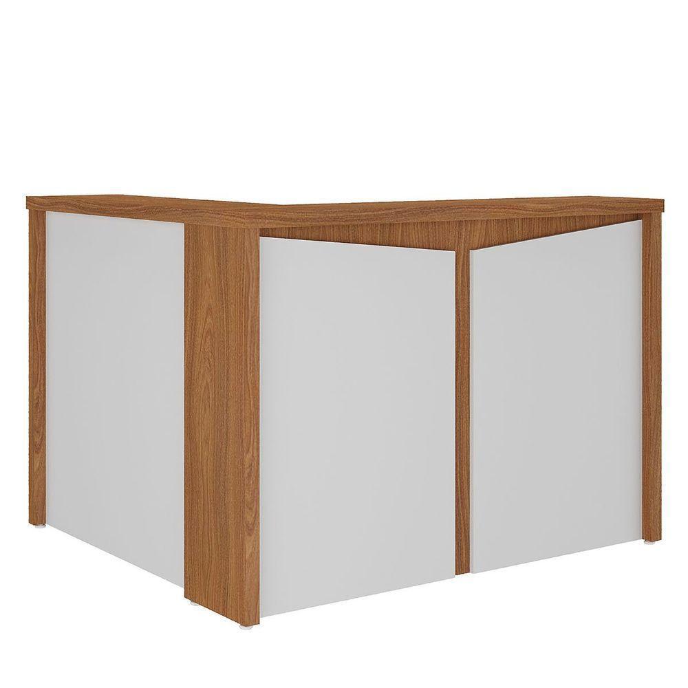 Balcão Para Escritório Para Atendimento/recepção Freijó/branco - 1