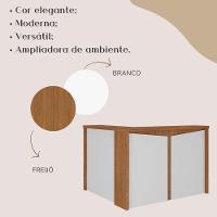 Balcão Para Escritório Para Atendimento/recepção Freijó/branco - 6