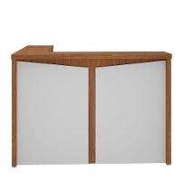 Balcão Para Escritório Para Atendimento/recepção Freijó/branco - 8