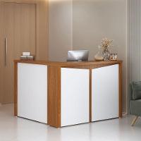 Balcão Para Escritório Para Atendimento/recepção Freijó/branco - 9