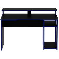 Mesa Para Computador Gamer Espaço Para 2 Monitores E Cpu Preto/azul - 9