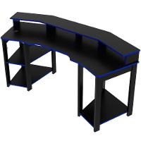 Mesa Para Computador Gamer Espaço Para 2 Monitores E Cpu Preto/azul - 6