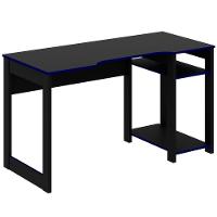 Mesa Para Computador Gamer Espaço Para 2 Monitores E Cpu Preto/azul - 10