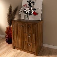 Balcão Armário Para Escritório Com 1 Porta E 3 Gavetas Nogal - 8