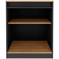 Balcão Para Escritório 2 Portas Com Chave Pequeno Amêndoa/preto - 8