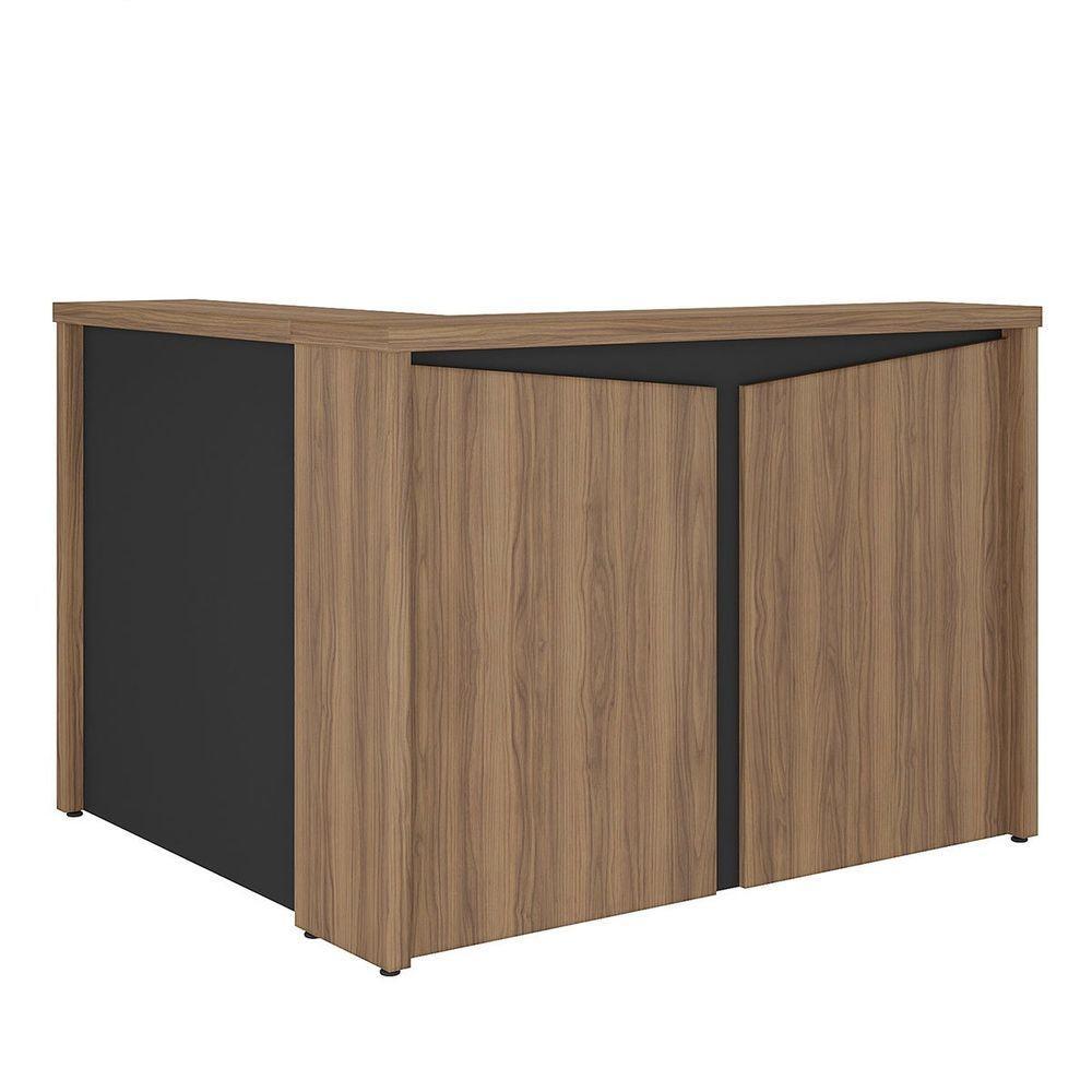 Balcão Para Escritório Para Atendimento/recepção Nogal/preto - 1