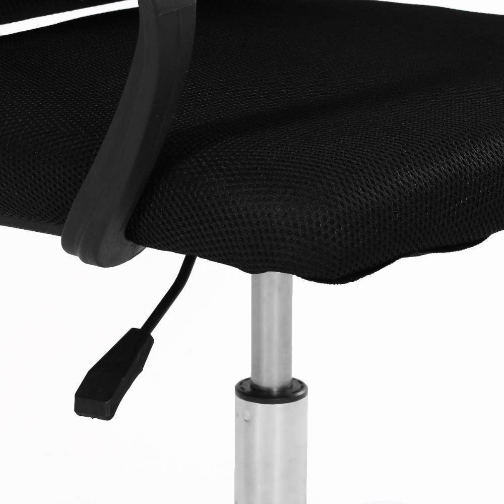 Kit 4 Cadeiras Secretária Office Base Giratória Em Tela Mesh - Preto - 3