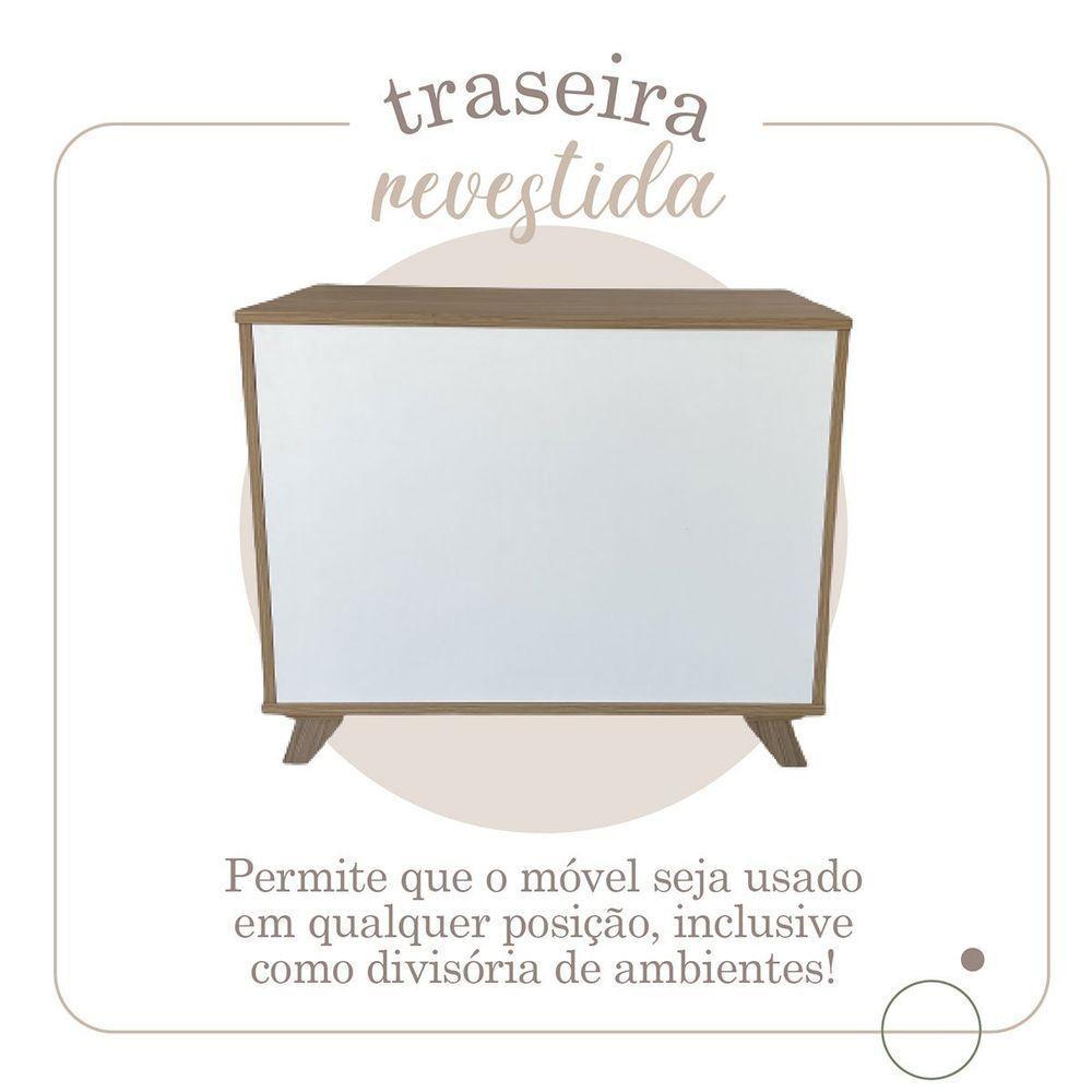 Balcão Para Escritório 3 Gavetas 1 Porta Luciano Olmo/branco - 8