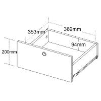 Balcão Para Escritório 3 Gavetas 1 Porta Luciano Olmo/branco - 3