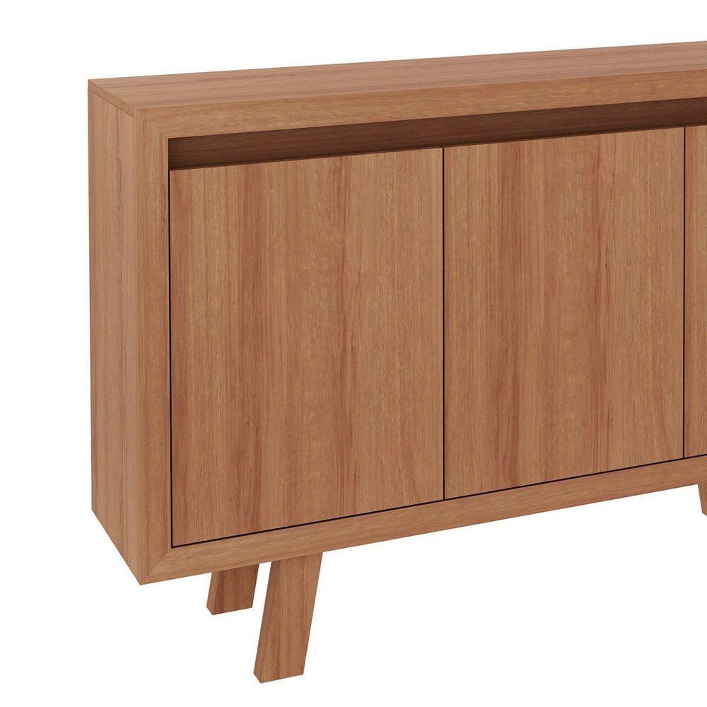 Balcão Armário Para Escritório 3 Portas Em Mdp Amêndoa - 6