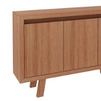 Balcão Armário Para Escritório 3 Portas Em Mdp Amêndoa - 6