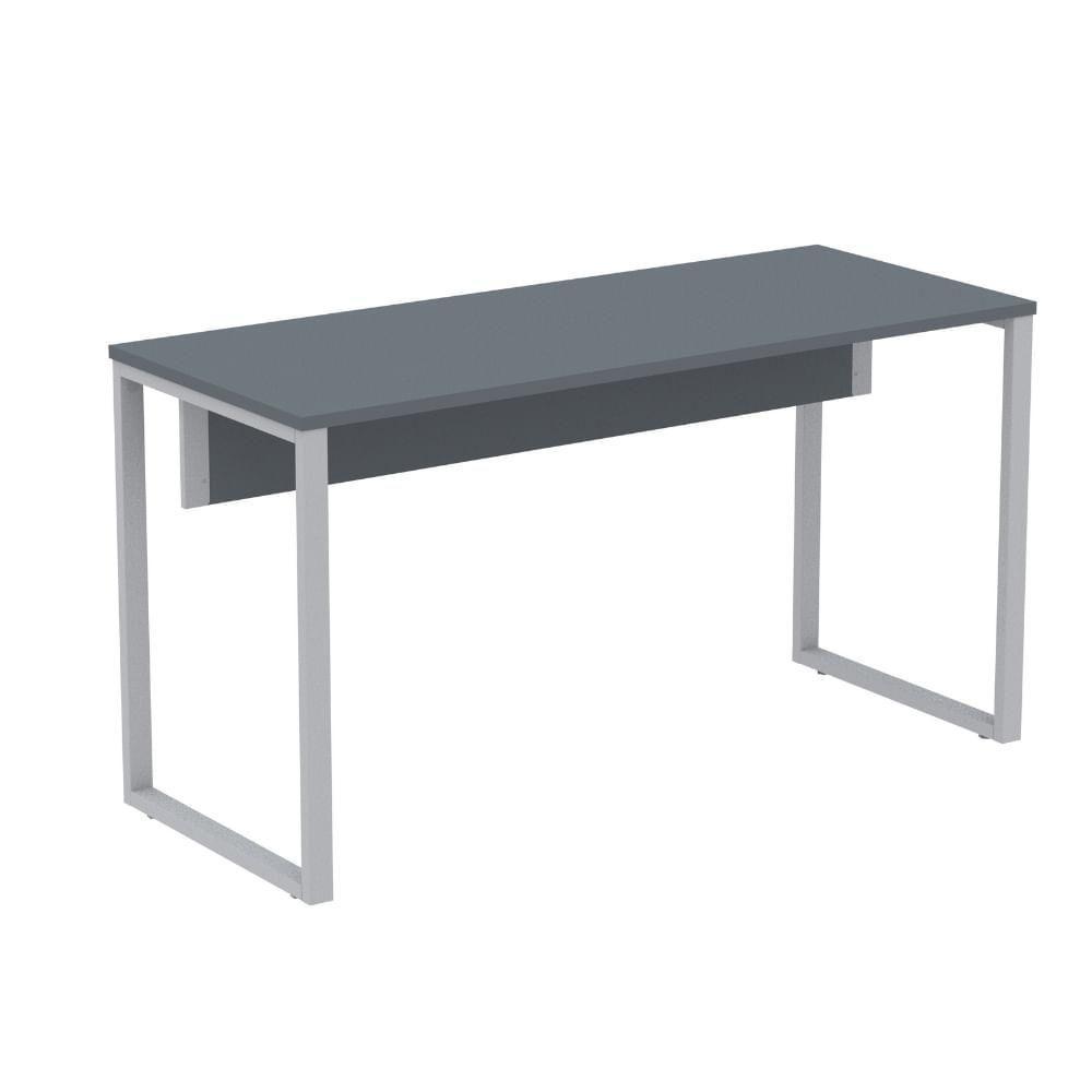 Mesa Escritório P25 Tub Pandin 170 Cm (larg) X 70 Cm (prof) Tampo Mdp Grafito Pé Aço Tubular Cinza - 1