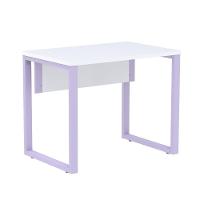 Mesa Escritório P25 Tub Pandin 90 Cm Largura Tampo Mdp Branco Pé Aço Tubular Lilás - 1