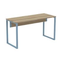 Mesa Escritório P25 Tub Pandin 170 Cm (larg) X 70 Cm (prof) Tampo Mdp Noce Pé Aço Tubular Azul Dali - 1