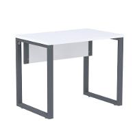 Mesa Escritório P25 Tub Pandin 90 Cm Largura Tampo Mdp Branco Pé Aço Tubular Grafito - 1