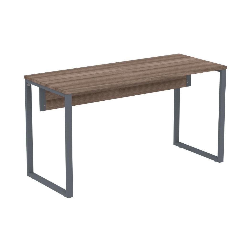 Mesa Escritório P25 Tub Pandin 170 Cm (larg) X 70 Cm (prof) Tampo Mdp Walnut Pé Aço Tubular Grafito - 1