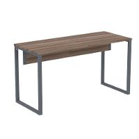 Mesa Escritório P25 Tub Pandin 170 Cm (larg) X 70 Cm (prof) Tampo Mdp Walnut Pé Aço Tubular Grafito - 1