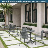 Kit 4 Mesas De Jantar Redonda área Externa Taormina Drops Fratini 60 Cm (larg) Polipropileno Nude