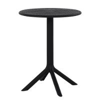 Kit 4 Mesas De Jantar Redonda área Externa Taormina Drops Fratini 60 Cm (larg) Polipropileno Preto - 2