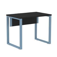 Mesa Escritório P25 Tub Pandin 90 Cm (larg) Tampo Mdp Preto Pé Aço Tubular Azul Dali - 1