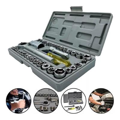 Combo De Chaves Conjunto Canhão Facil D Usar 40pç Lwj-138