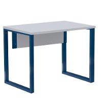Mesa Escritório P25 Tub Pandin 90 Cm (larg) Tampo Mdp Cinza Pé Aço Tubular Azul Del Rey - 1