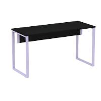 Mesa Escritório P25 Tub Pandin 170 Cm (larg) X 70 Cm (prof) Tampo Mdp Preto Pé Aço Tubular Lilás - 1