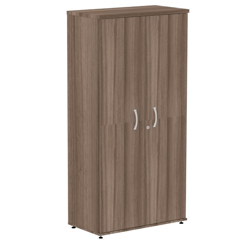 Armário Alto P25 Pandin 80 Cm (largura) Em Mdp Cor Walnut Com 2 Portas E 3 Prateleiras - 1