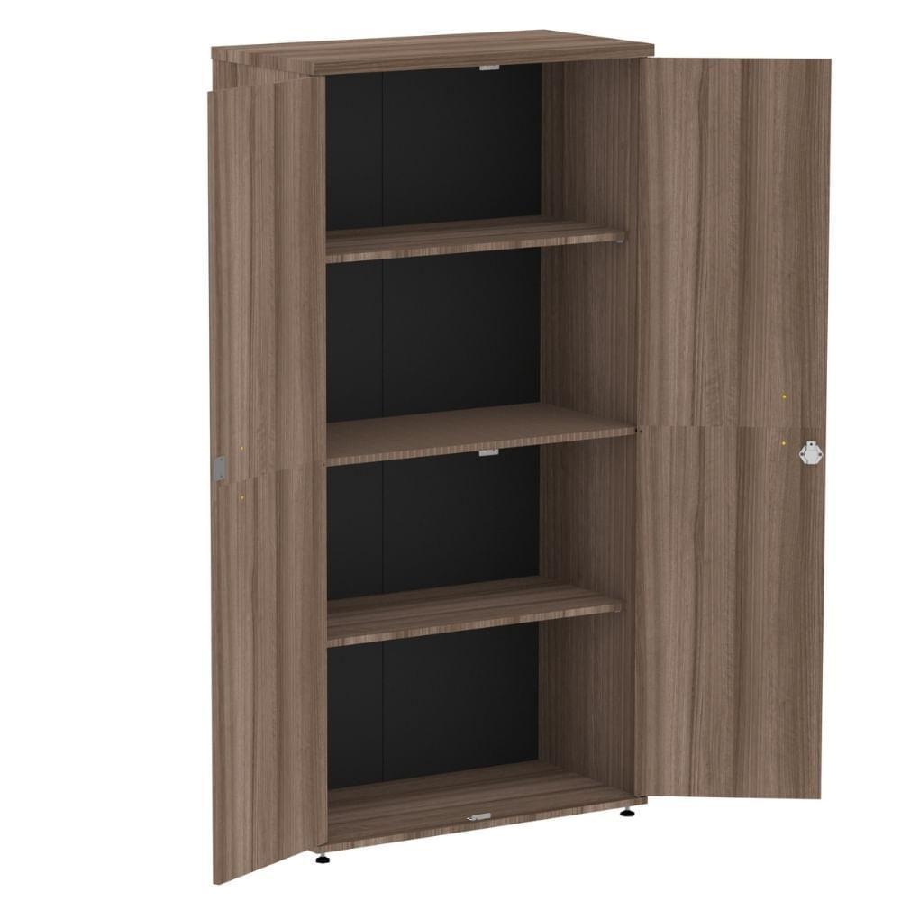 Armário Alto P25 Pandin 80 Cm (largura) Em Mdp Cor Walnut Com 2 Portas E 3 Prateleiras - 2