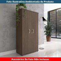 Armário Alto P25 Pandin 80 Cm (largura) Em Mdp Cor Walnut Com 2 Portas E 3 Prateleiras - 9