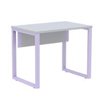 Mesa Escritório P25 Tub Pandin 90 Cm (larg) Tampo Mdp Cinza Pé Aço Tubular Lilás - 1