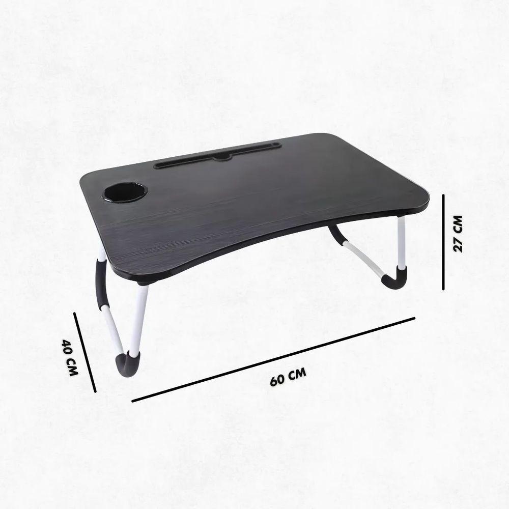 Mesa De Colo Portátil Dobrável Suporte Multiuso - Preto - 1