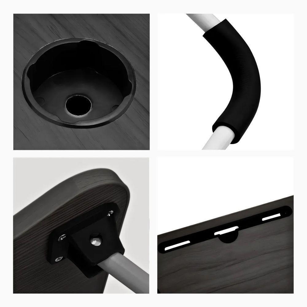 Mesa De Colo Portátil Dobrável Suporte Multiuso - Preto - 3