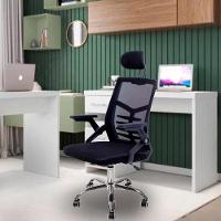 Kit 5 Cadeiras Escritório Executiva Diretor Relax Ergonômica Com Apoio De Cabeça - 8