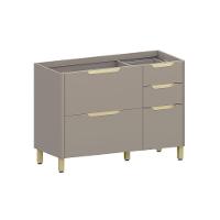 Balcão De Cozinha Para Pia 120cm 2 Portas E 3 Gavetas Sem Ta Cinammon/cinammon - 1