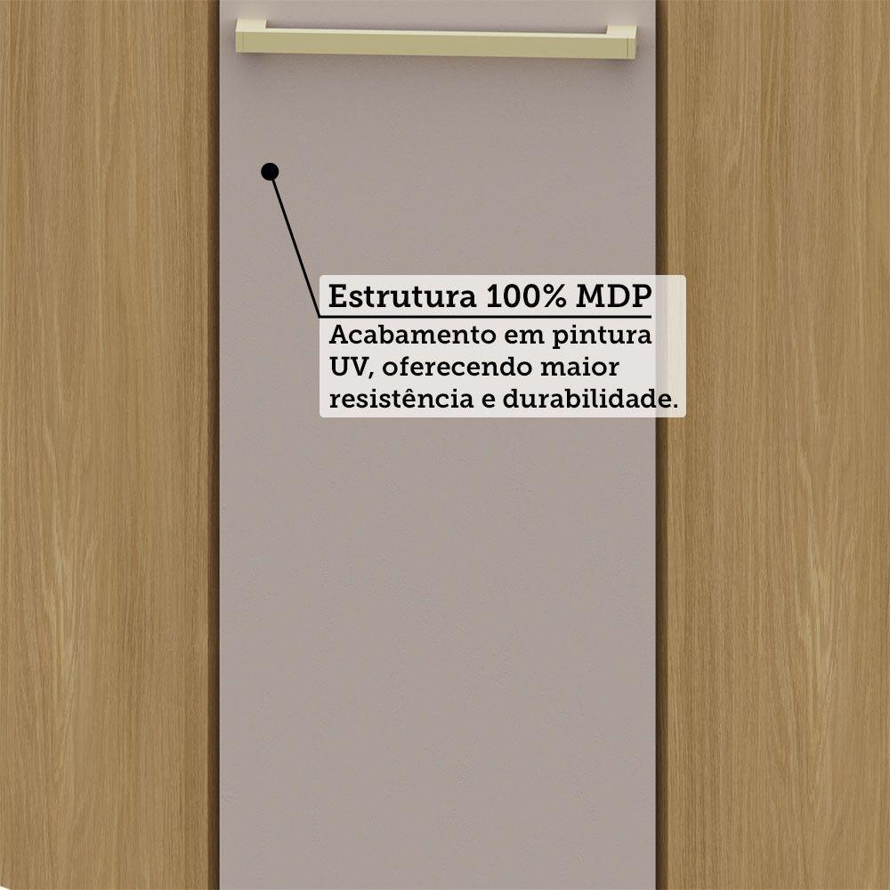 Balcão Diagonal 74cm 1 Pt Elegance Luciane Móveis Freijó/cinammon - 5