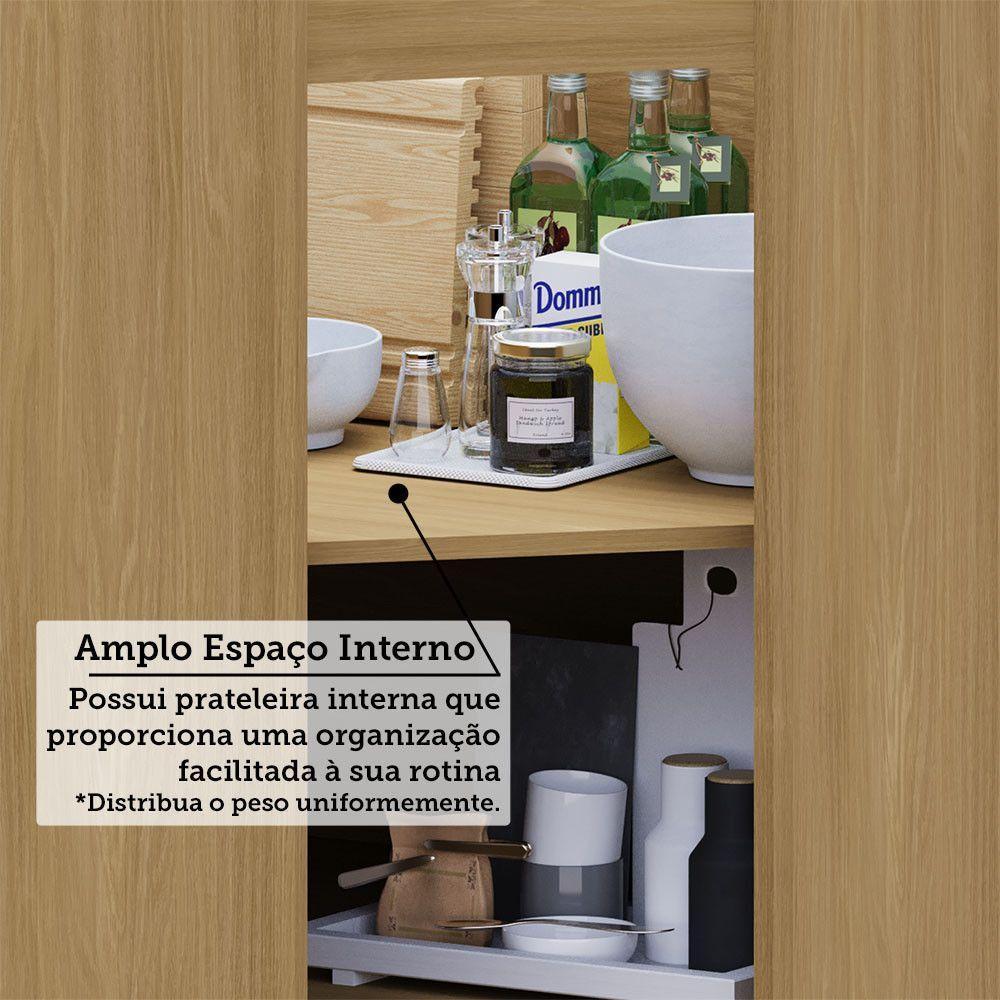 Balcão Diagonal 74cm 1 Pt Elegance Luciane Móveis Freijó/cinammon - 7