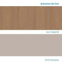 Balcão Diagonal 74cm 1 Pt Elegance Luciane Móveis Freijó/cinammon - 9