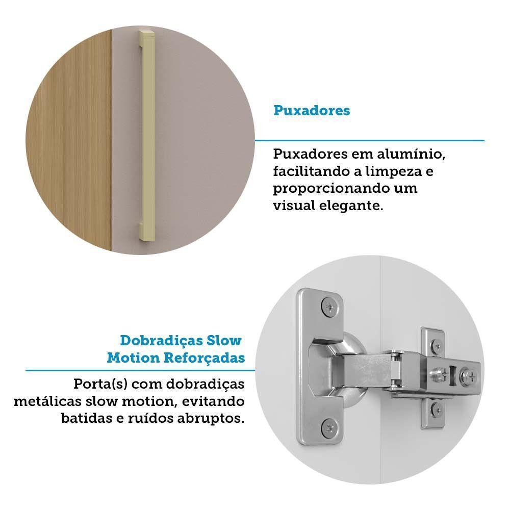 Balcão De Cozinha 20cm 1 Pt Elegance Luciane Móveis Freijó/cinammon - 8