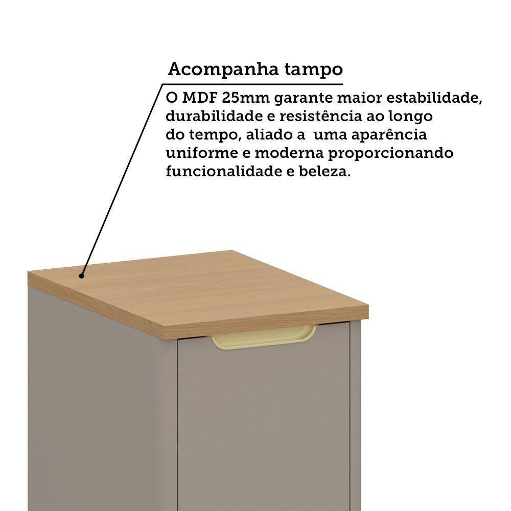 Balcão De Cozinha 40cm 1 Porta Com Tampo Lumina Luciane Móve Cinammon/cinammon - 6