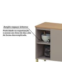 Balcão De Canto Reto 90cm 1 Porta Com Tampo Lumina Luciane M Cinammon/cinammon