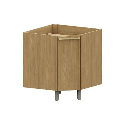 Balcão Diagonal 74cm 1 Pt Elegance Luciane Móveis Freijó/freijó Brasil
