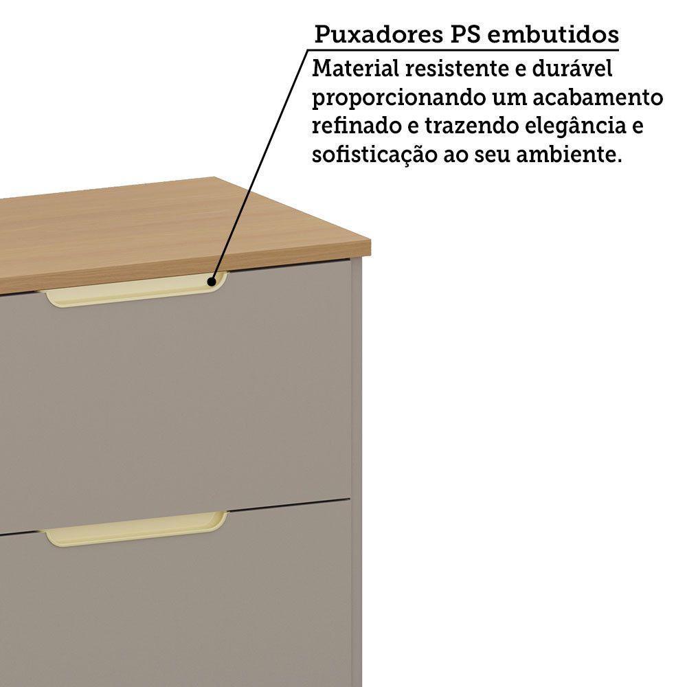 Balcão De Cozinha 80cm 1 Porta 1 Gavetão Com Tampo Lumina Lu Cinammon/cinammon - 4