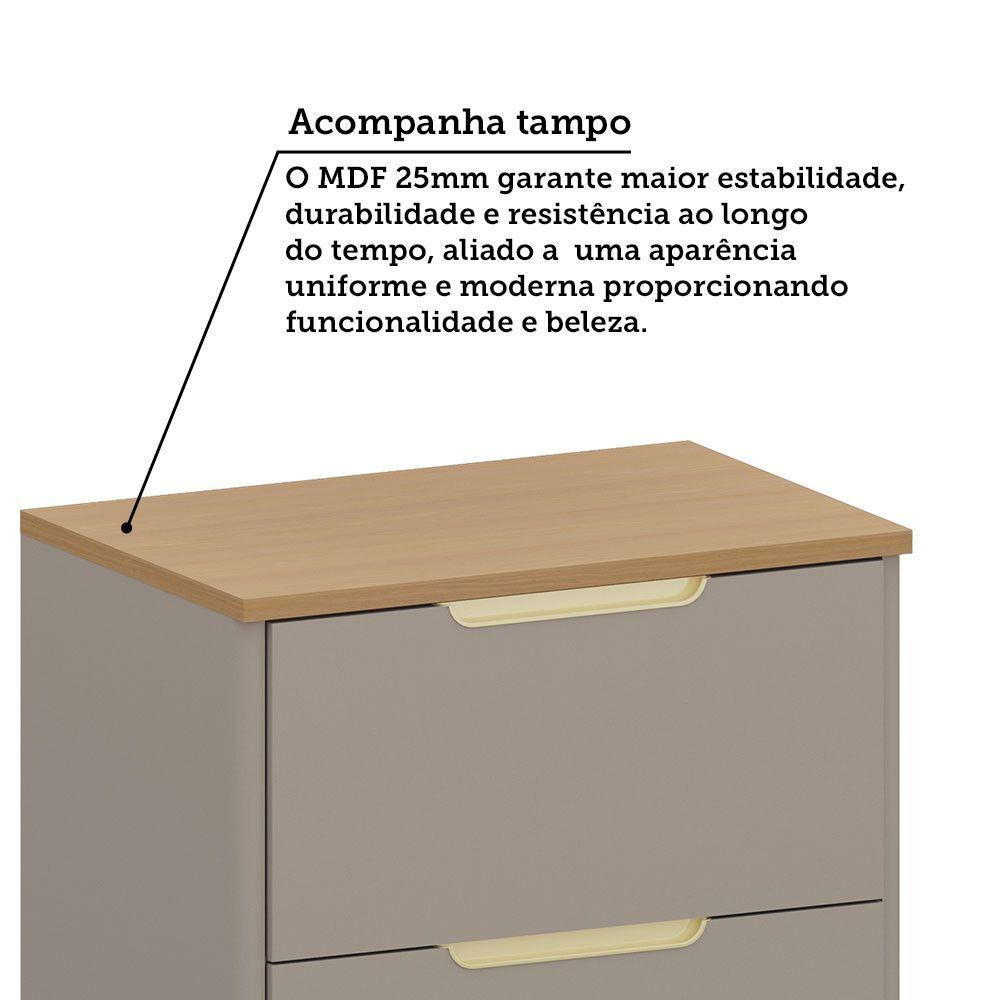 Balcão De Cozinha 80cm 1 Porta 1 Gavetão Com Tampo Lumina Lu Cinammon/cinammon - 5