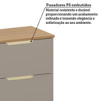 Balcão De Cozinha 80cm 1 Porta 1 Gavetão Com Tampo Lumina Lu Cinammon/cinammon