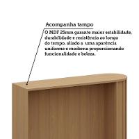 Bancada Para Cozinha Ripada Com Tampo Lumina Luciane Móveis Freijó