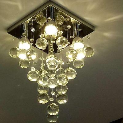 Lustre Para Sala, Quarto, Hall, Sala De Jantar, Cozinha, Escritório Em Cristal K9 Base 20x20 50cm