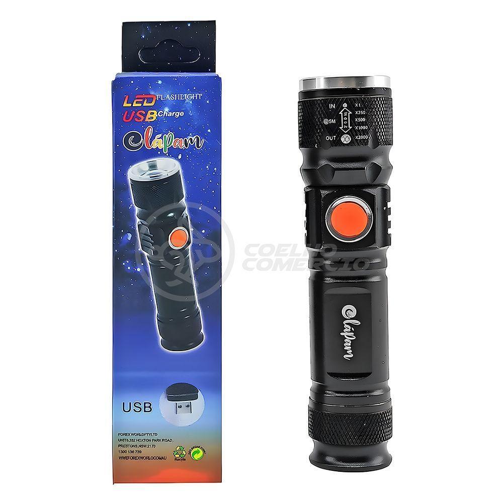 Mini Lanterna Led Tática Lápam Recarregável Usb Com Longo Alcance Portátil Para Acampar - 2