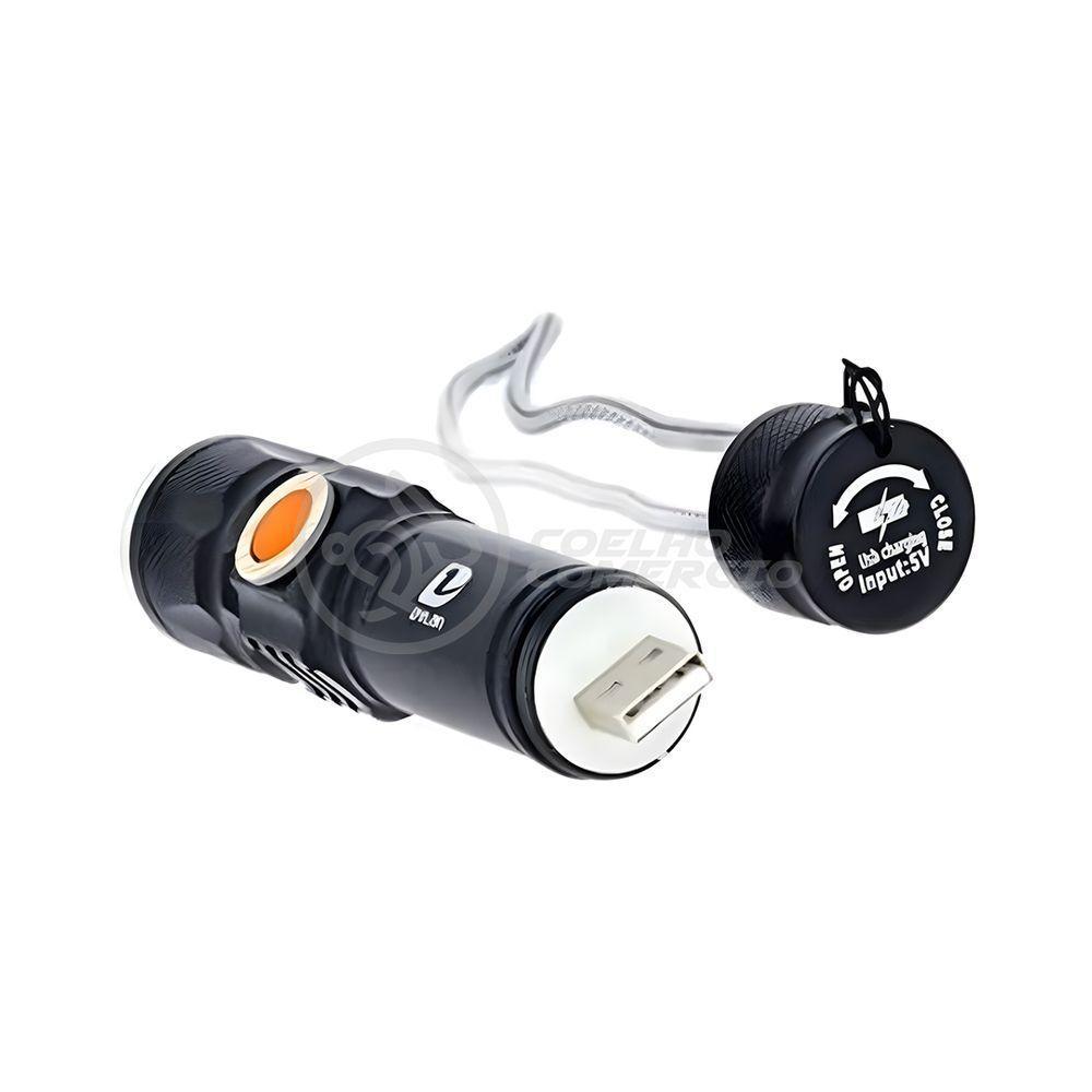 Mini Lanterna Led Tática Lápam Recarregável Usb Com Longo Alcance Portátil Para Acampar - 5